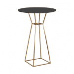 New - Hourglass bar table. Furniture hireHour glass cafe table. Gold frame. various tops