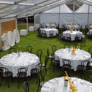 Furniture Hire Adelaide round tables linen