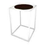 white and black bar table