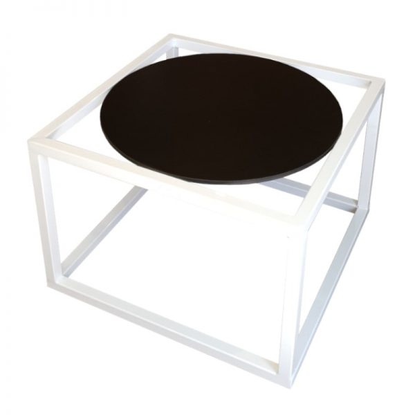 white and black lounge table