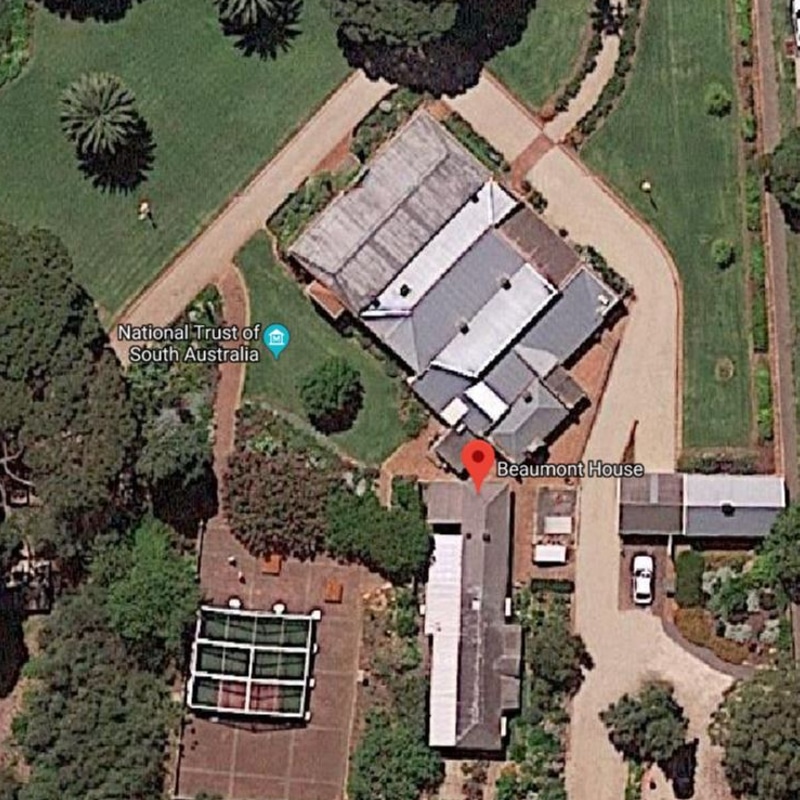 arial view of beaumont house