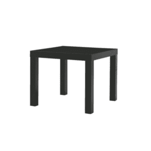 basic coffee table black event hire