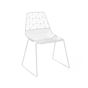 arrow chair white event hire