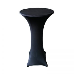 bar table and cover black lycra hire