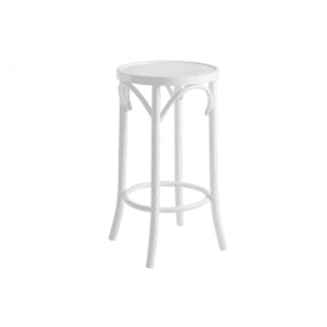 bentwood cocktail stool white hire