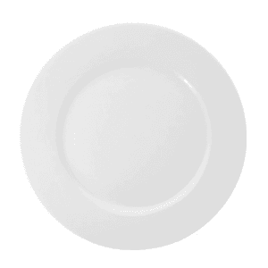 large dinner plate white event hire