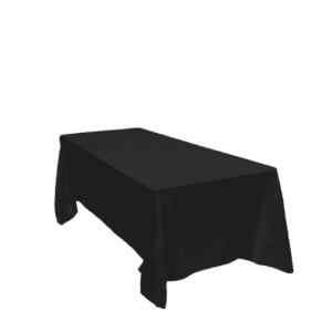 long table cover linen black event