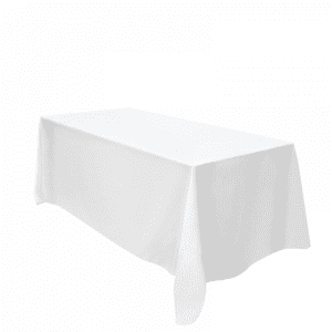 long table cover white event hire