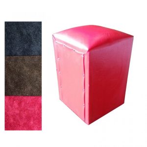 ottoman cube black brown red event hire