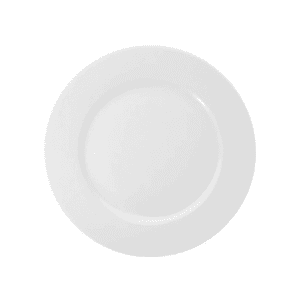 white dinner plate event party hire