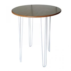 hairpin leg cocktail table white event hire