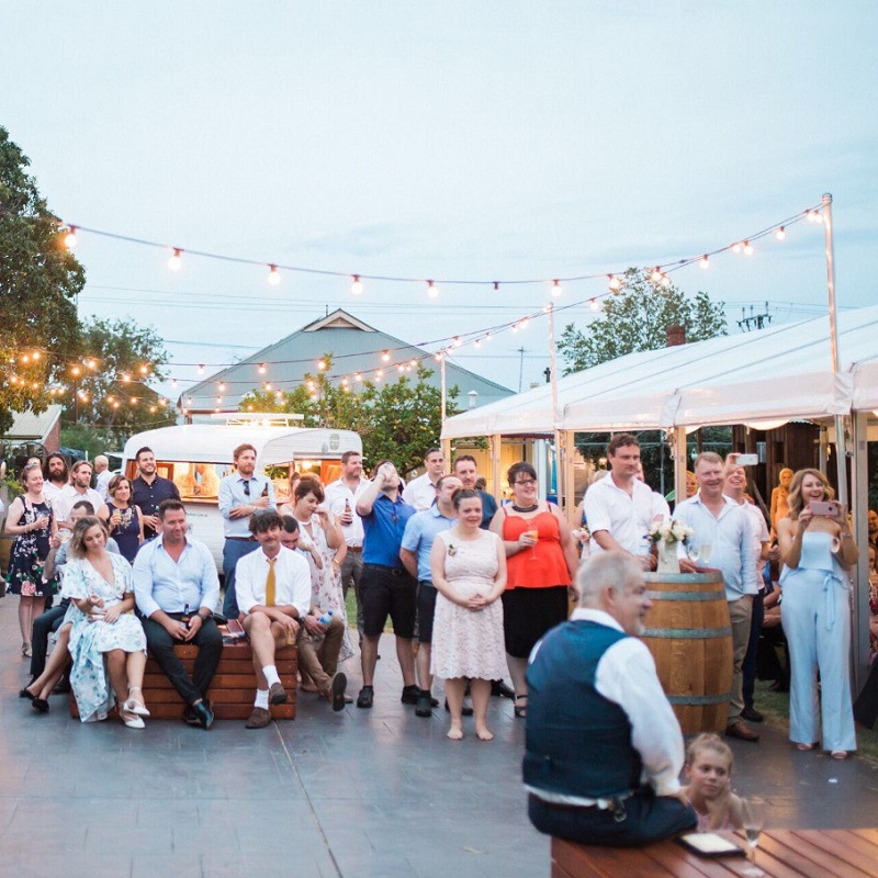 Party Hire Adelaide - marquee with wine barrels